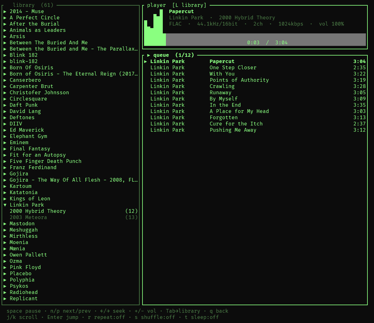 dapctl player view